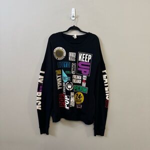 Bruno Mars Unisex XXIVK Magic world tour pullover lyric spellout sweatshirt